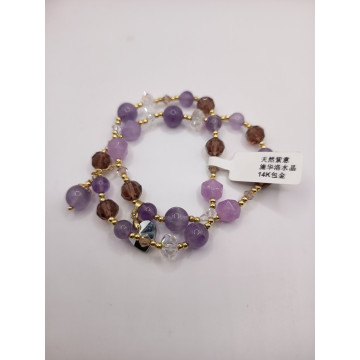 紫水晶+施華洛水晶