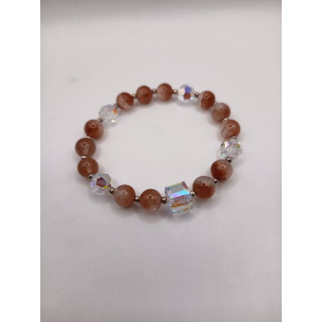 紅膠花+施華洛手鍊