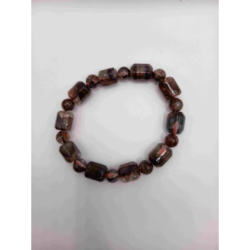 牛血紅膠花手鍊