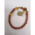 南紅瑪瑙+琥珀+綠松+和田玉+檀木手鍊