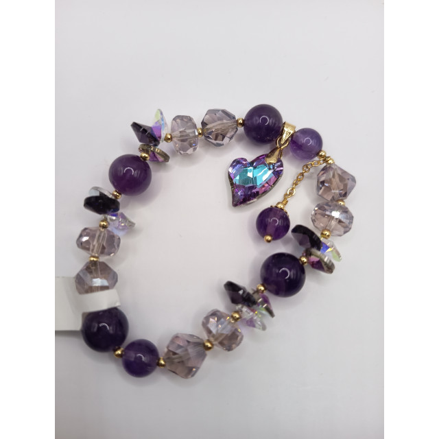 紫晶施華洛手鍊