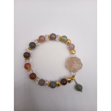 櫻花牡丹彩鹽源手鍊