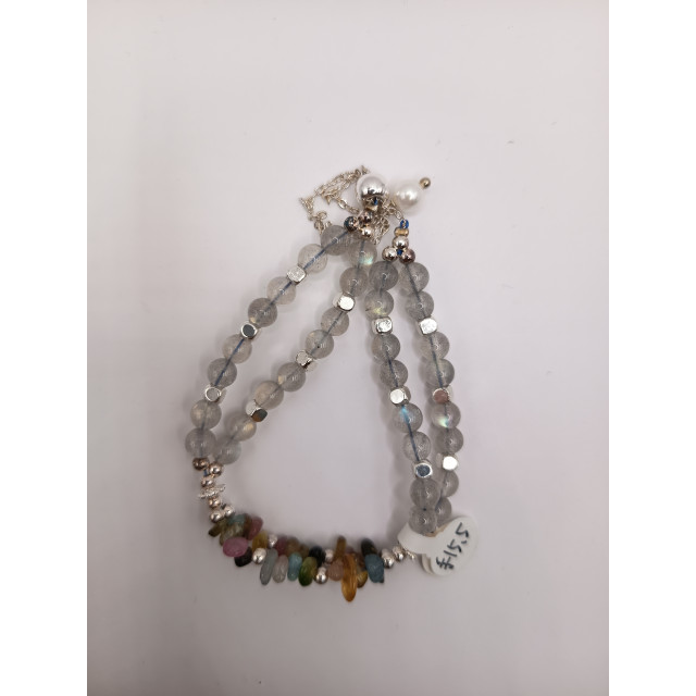 灰月光+彩碧璽手鍊